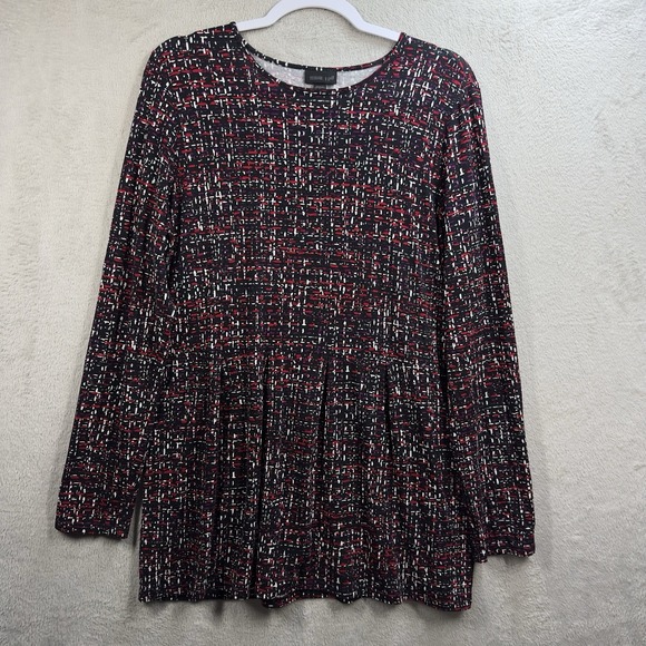 J. Jill Tops - J Jill Wearever Collection Tunic Top Womens M Tall Jersey Rayon Stretch Print